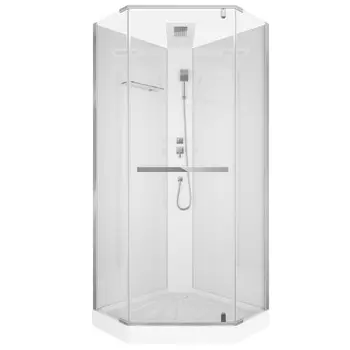 Душевая кабина Ceruttispa 90x90 CHIKA901T без крыши, стекло прозрачное, профиль хром