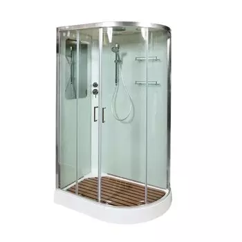 Душевая кабина Deto A А102 L стандартная 120x80 стекло прозрачное, профиль хром
