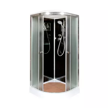 Душевая кабина Deto B B01SBLACK 100x100 стекло тонированное, профиль хром