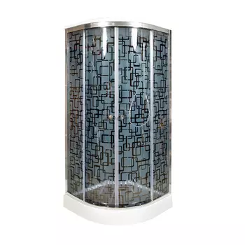 Душевая кабина Deto BM BM1510LED+GMBLACK 100x100 с гидромассажем, стекло тонированное, профиль хром