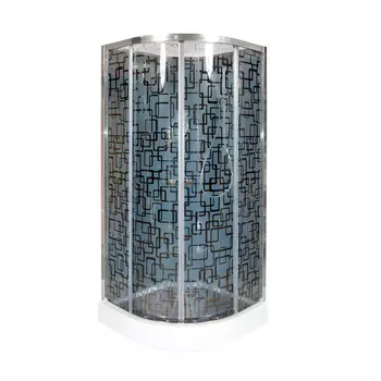 Душевая кабина Deto BM BM1510NLED+GMBLACK 100x100 с гидромассажем,
