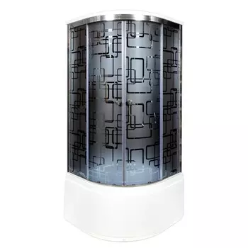 Душевая кабина Deto BM BM4590GMBLACK 90x90 с гидромассажем, стекло тонированное, профиль хром
