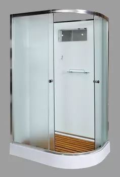 Душевая кабина DTO D D102 L 120x80 стекло матовое, профиль хром