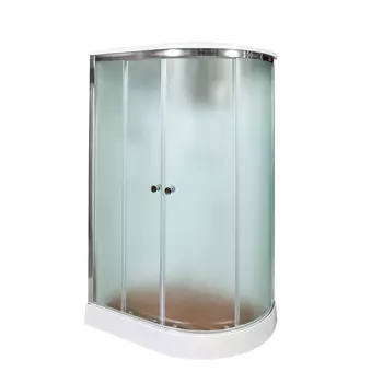 Душевая кабина Deto D D102S L с электрикой 120x80 стекло матовое, профиль хром