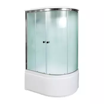 Душевая кабина Deto D D120S L с электрикой 120x80 стекло матовое, профиль хром