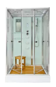 Душевая кабина DTO V V1215 120x90 стекло прозрачное, профиль хром