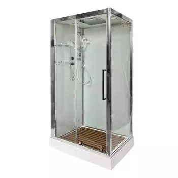 Душевая кабина Deto Z Z120 KERAVA с электрикой 120x90 стекло прозрачное, профиль хром