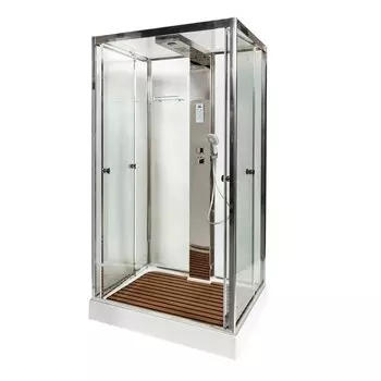 Душевая кабина DTO Z Z122 ESPOO с паром 120x90 стекло прозрачное, профиль хром