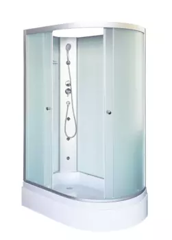 Душевая кабина DTO LM 120x80 LM720LNGM с гидромассажем, левая, стекло матовое, профиль матовый хром