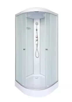 Душевая кабина DTO LM 90x90 LM909EL стекло матовое, профиль матовый хром