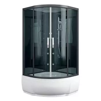 Душевая кабина Erlit Eclipse 100x100 ER5710TP-C24-RUS стекло тонированное, профиль черный