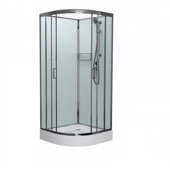 Душевая кабина Frank 100x100 F400 М без крыши, стекло матовое, профиль хром
