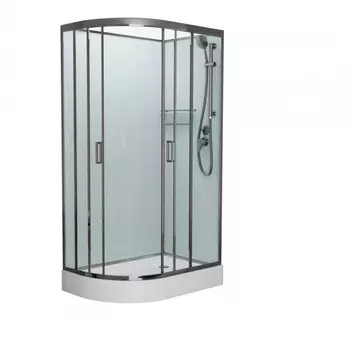 Душевая кабина Frank 110x80 F411R М правая, без крыши, стекло матовое, профиль хром