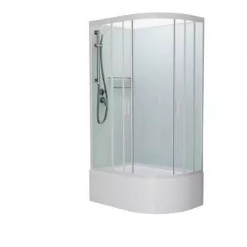 Душевая кабина Frank 120x80 F412/2L М White без крыши, левая, стекло матовое, профиль белый