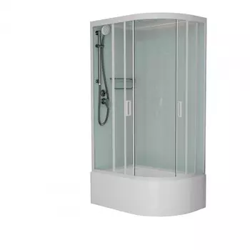 Душевая кабина Frank 120x80 F412/2L М White левая, стекло матовое, профиль белый