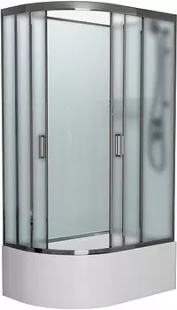 Душевая кабина Frank 120x80 F412/2R М без крыши, правая, стекло матовое, профиль хром