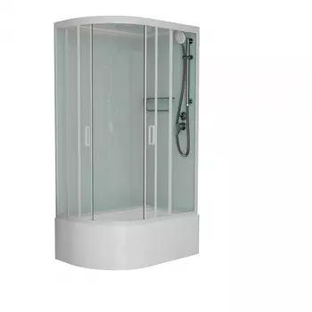 Душевая кабина Frank 120x80 F412/2R М White правая, стекло матовое, профиль белый
