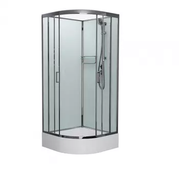 Душевая кабина Frank 90x90 F409/1 М без крыши, стекло матовое, профиль хром