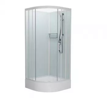 Душевая кабина Frank 90x90 F409/1 М White без крыши, стекло матовое, профиль белый