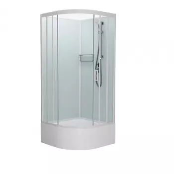 Душевая кабина Frank 90x90 F409/2 М White без крыши, стекло матовое, профиль белый