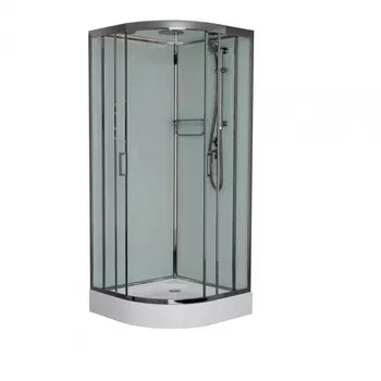 Душевая кабина Frank F410 Brilliant 110x110 стекло прозрачное, профиль хром