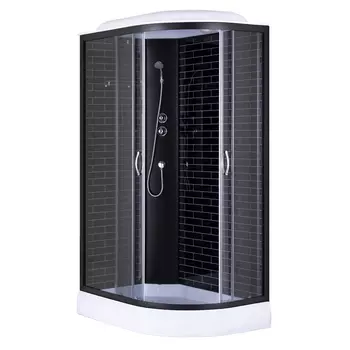 Душевая кабина Loranto 120x80 CS-66120-13L GB 120 стекло прозрачное, профиль черный