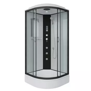 Душевая кабина Niagara Classic 100x100 NG-6702-14P средний поддон, стекло прозрачное, профиль черный