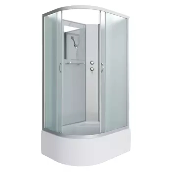 Душевая кабина Niagara Classic 120x80 NG-2310-14RBK высокий поддон, стекло матовое, профиль серебро, правая