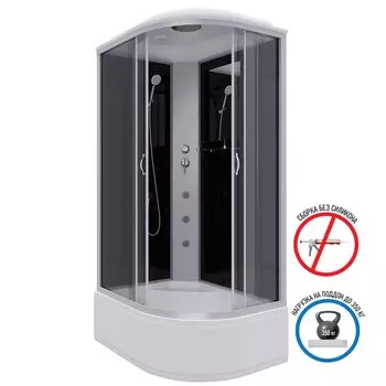 Душевая кабина Niagara Classic 120x80 NG-2510-14LG высокий поддон, стекло тонированное, профиль серебро, левая