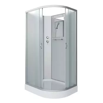 Душевая кабина Niagara Classic 120x80 NG-3312-14LBKTG низкий поддон, стекло матовое, профиль серебро, левая