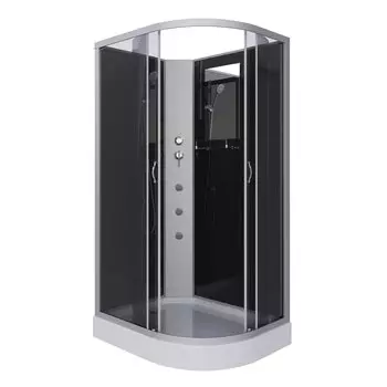 Душевая кабина Niagara Classic 120x80 NG-3512-14LBKG низкий поддон, стекло тонированное, профиль серебро, левая