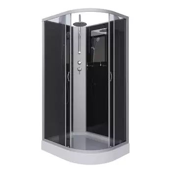 Душевая кабина Niagara Classic 120x80 NG-3512-14LBKT низкий поддон, стекло тонированное, профиль серебро, левая