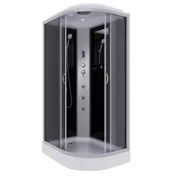 Душевая кабина Niagara Classic 120x80 NG-3512-14LP низкий поддон, стекло тонированное, профиль серебро, левая