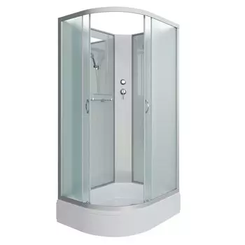 Душевая кабина Niagara Classic 130x90 NG-33394-14RBKTG средний поддон, стекло матовое, профиль серебро, правая