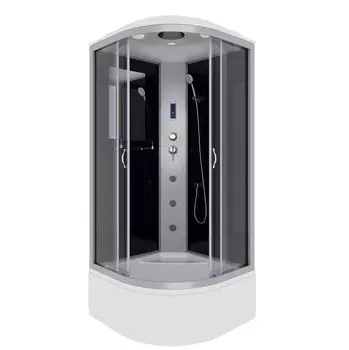 Душевая кабина Niagara Classic 90x90 NG-2508-14F высокий поддон, стекло тонированное, профиль серебро