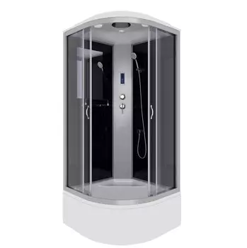 Душевая кабина Niagara Classic 90x90 NG-2508-14P высокий поддон, стекло тонированное, профиль серебро