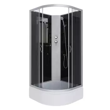 Душевая кабина Niagara Classic 90x90 NG-3501-14BK средний поддон, стекло тонированное, профиль серебро