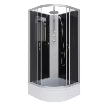 Душевая кабина Niagara Classic 90x90 NG-3501-14BKT средний поддон, стекло тонированное, профиль серебро