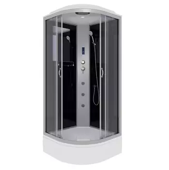 Душевая кабина Niagara Classic 90x90 NG-3501-14F средний поддон, стекло тонированное, профиль серебро