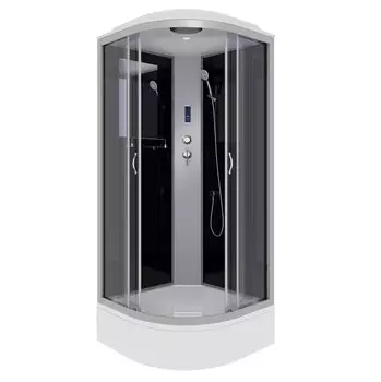 Душевая кабина Niagara Classic 90x90 NG-3501-14P средний поддон, стекло тонированное, профиль серебро