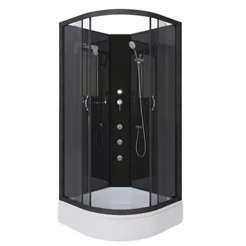 Душевая кабина Niagara Classic 90x90 NG-6501-14BKG средний поддон, стекло тонированное, профиль черный