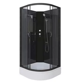 Душевая кабина Niagara Classic 90x90 NG-6501-14BK средний поддон, стекло тонированное, профиль черный