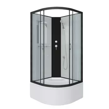 Душевая кабина Niagara Classic 90x90 NG-6708-14BK высокий поддон, стекло прозрачное, профиль черный