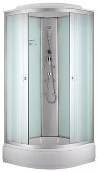 Душевая кабина Niagara Classic 100x100 NG-3302G средний поддон, стекло матовое, профиль серебро