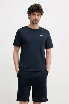 Хлопковая футболка BACK CLAG Pepe Jeans, темно-синий
