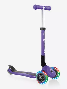 Самокат Globber JUNIOR FOLDABLE LIGHTS, Фиолетовый