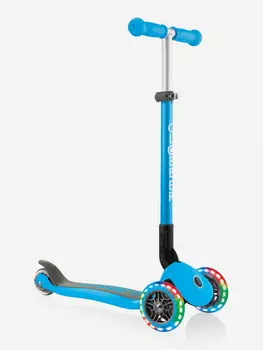 Самокат Globber PRIMO FOLDABLE LIGHTS, Голубой