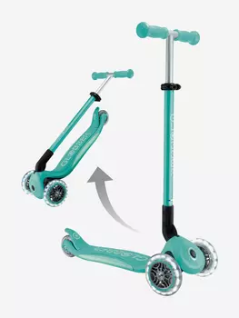 Самокат Globber PRIMO FOLDABLE PLUS LIGHTS V2, Зеленый