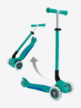 Самокат Globber PRIMO FOLDABLE PLUS LIGHTS V2, Зеленый