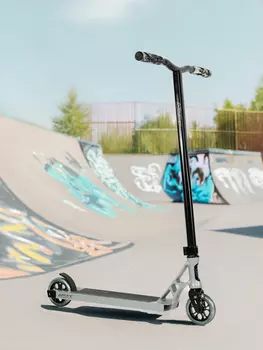 Самокат Grit Elite 5, 110 мм, Серебряный